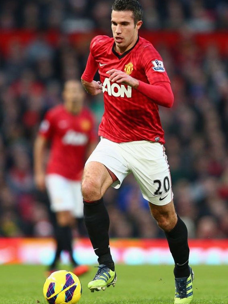 Robin van Persie opened the scoring for United on Saturday