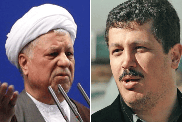 Mehdi Hashemi Rafsanjani (right), son of former Iran's president Akbar (left), was released on £5m bail