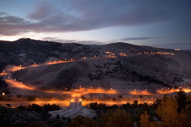 A general view of the 'E1' settlement area, situated between Jerusalem and the Israeli West Bank 
