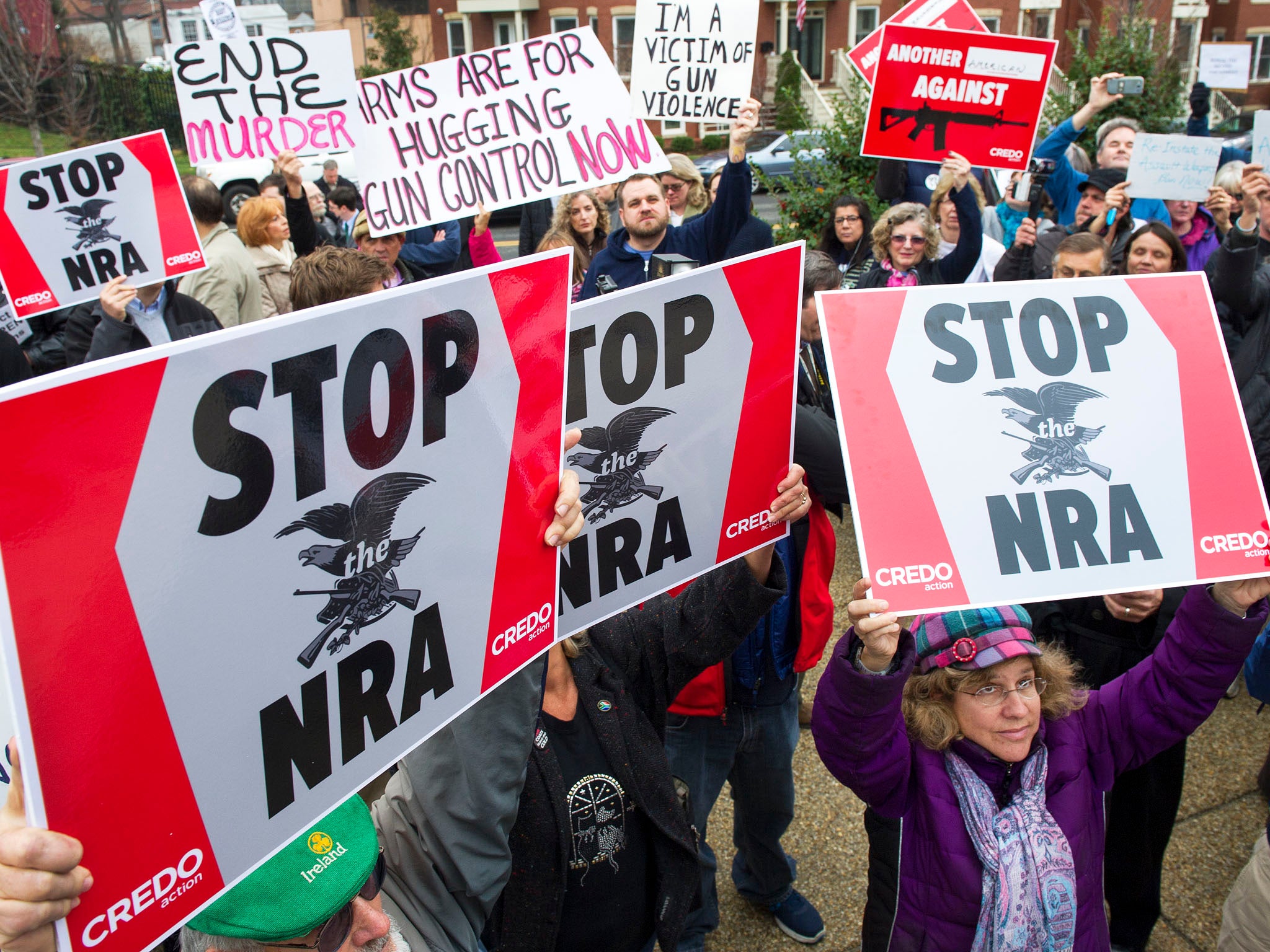 Protesters target the NRA