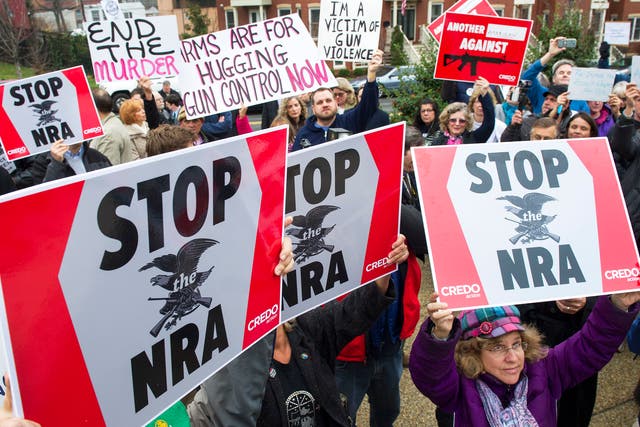 Protesters target the NRA