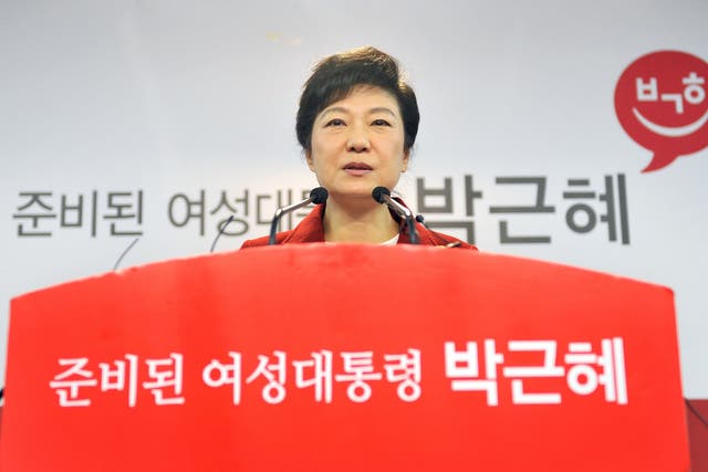 South Korea's presidential candidate Park Geun-Hye
