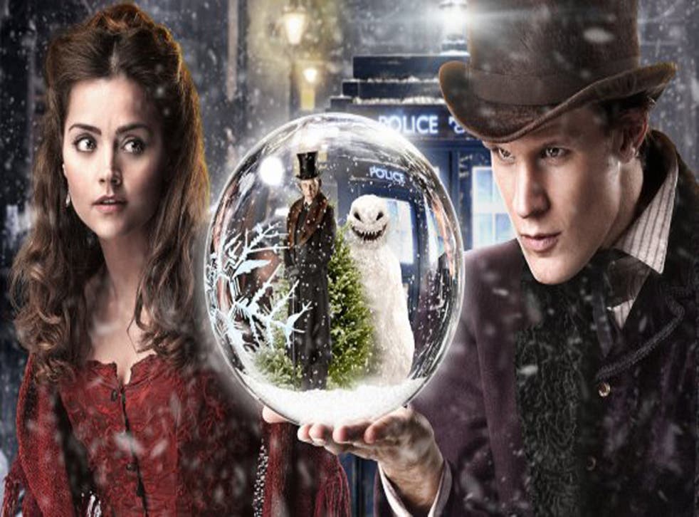 Jenna-Louise Coleman and the Doctor in this year's Christmas special 'The Snowmen'