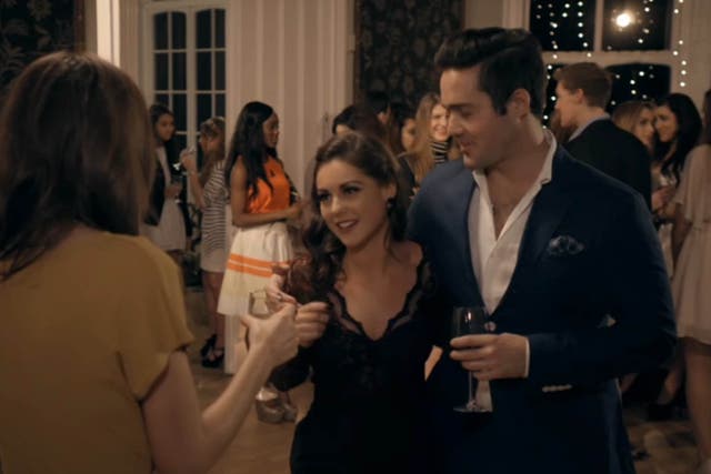 Spencer and Louise talk to Lucy at Mark Francis's party