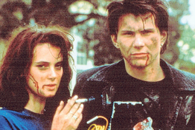 Black magic: Winona Ryder and Christian Slater in 'Heathers'