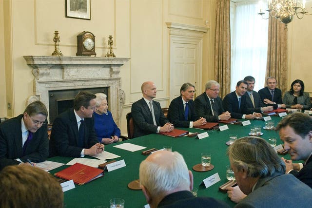 The Queen attends a cabinet meeting