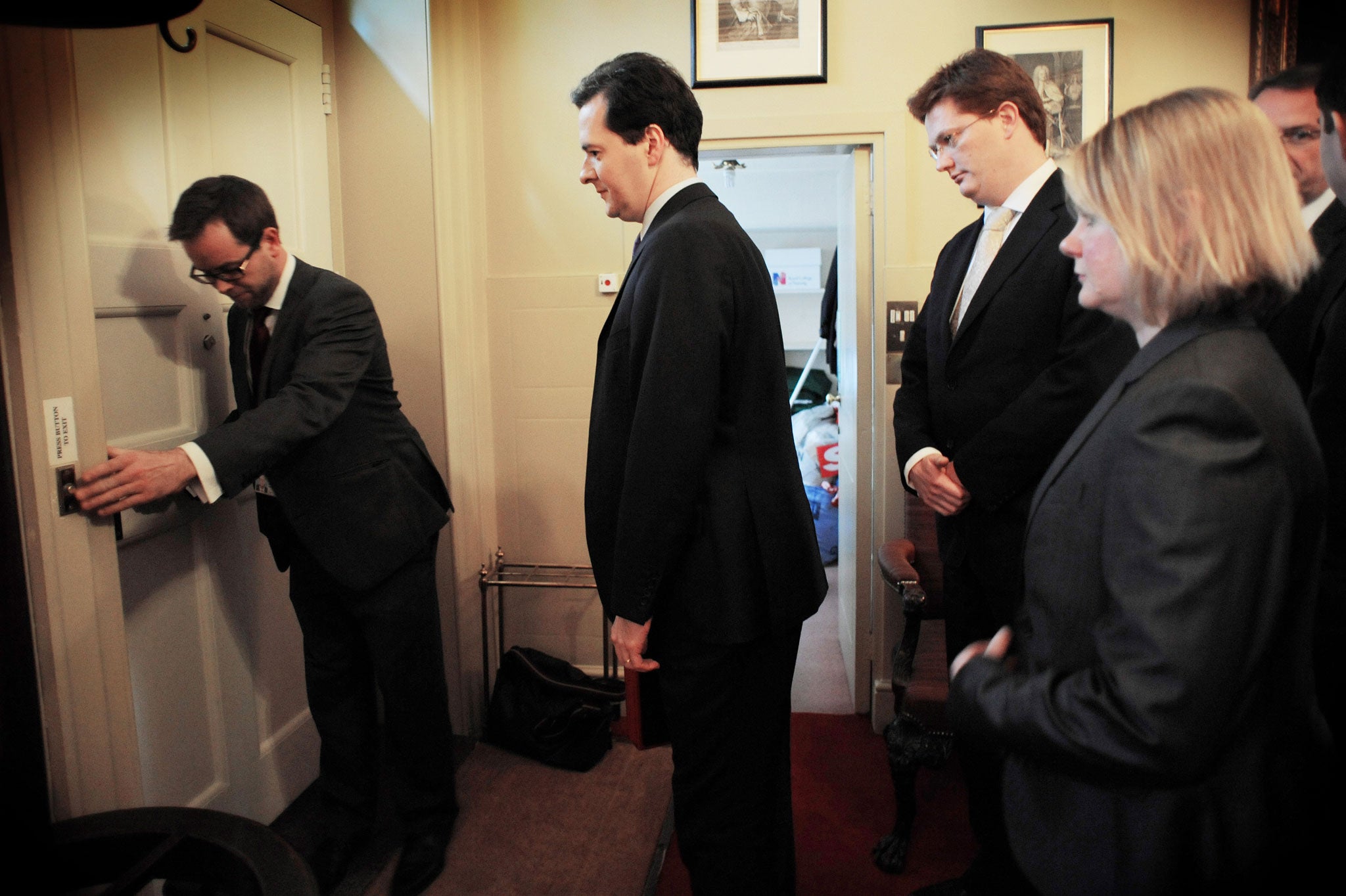 George Osborne, Danny Alexander and Justine Greening, just before the Budget
