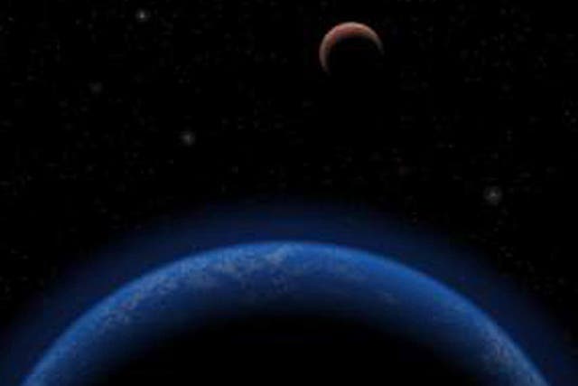 An artist's impression of the Tau Ceti planetary system