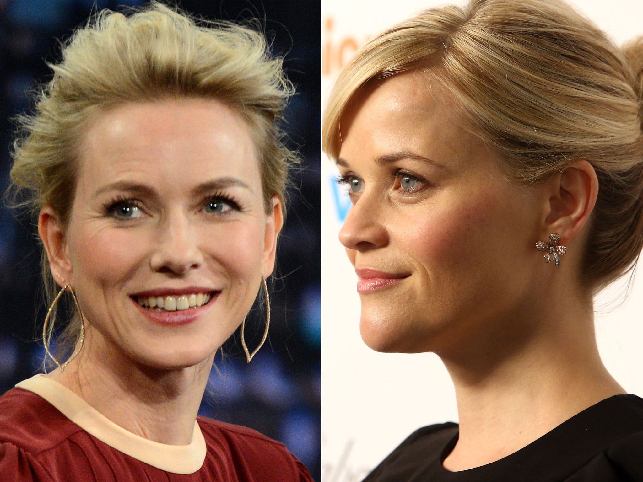 Calm down, luvvie: in writing an open letter to Naomi Watts (left) Reese Witherspoon (right) played to type