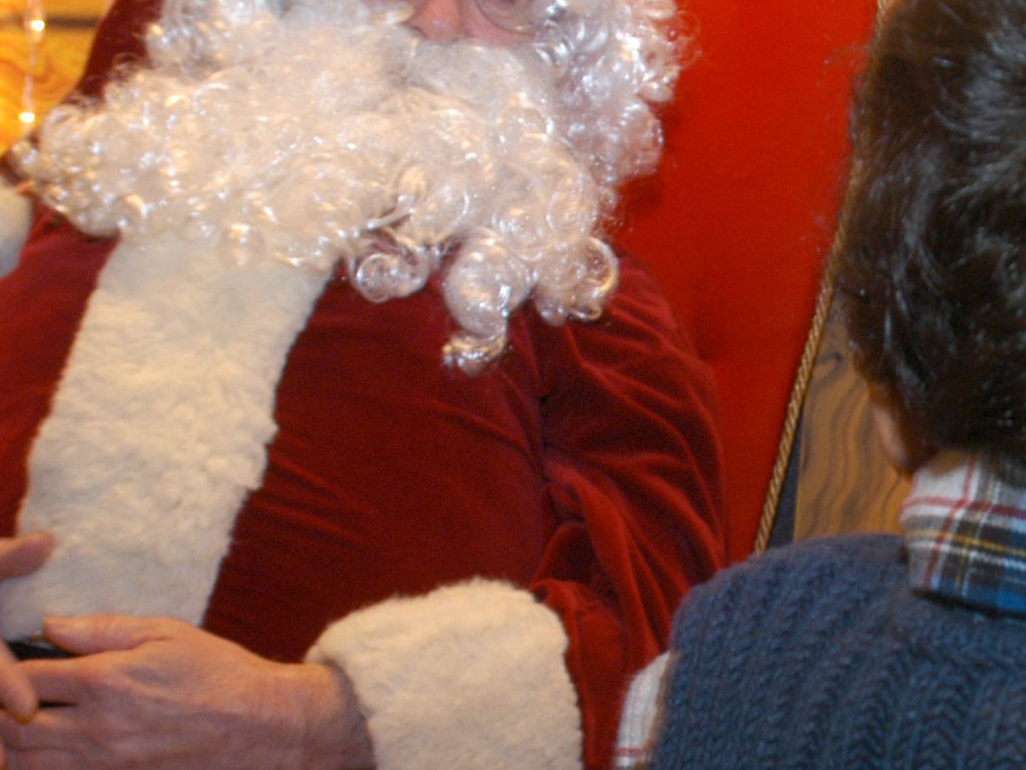 The man allegedly took a ten-year-old boy aside and told him that Santa isn't real