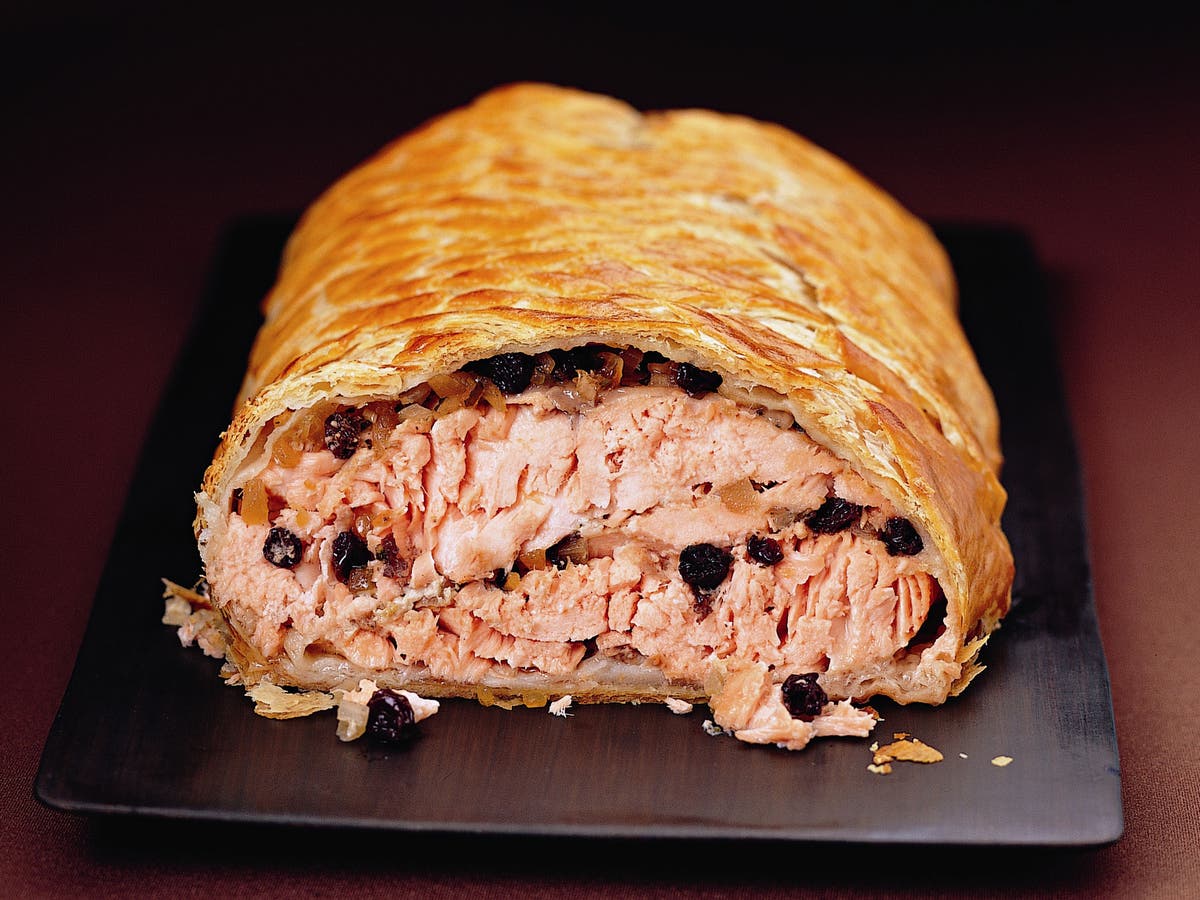 Salmon en croûte with stem ginger and currants The Independent The