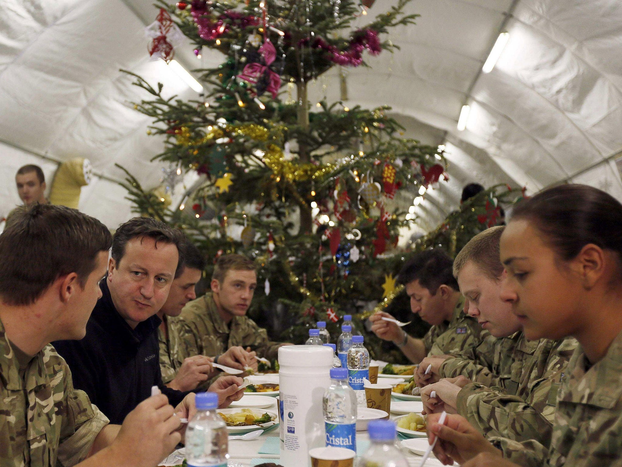 David Cameron meets troops in Afghanistan