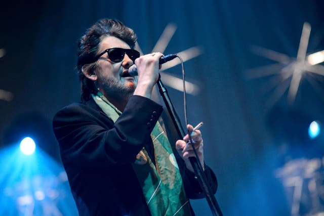 Shane MacGowan of the Pogues performing last night