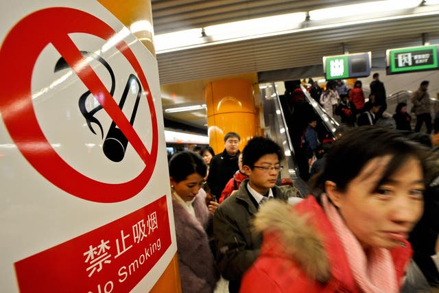 China publishes a plan to reduce smoking