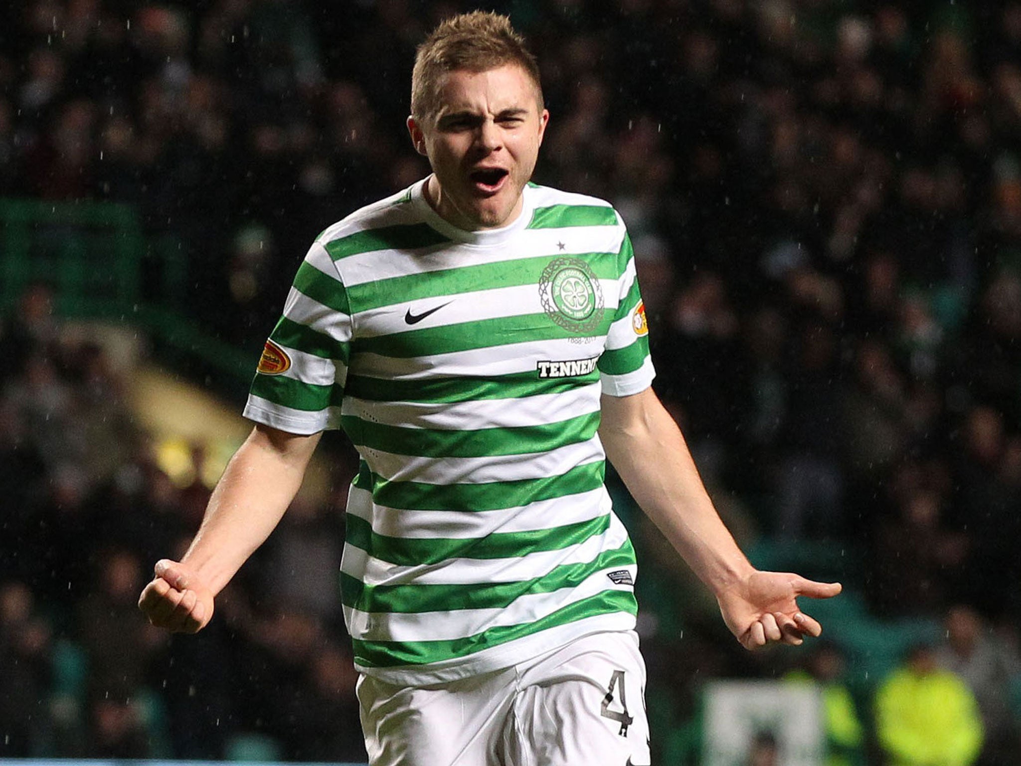 Substitute James Forrest (pictured) capped his return to action after being out since October by grabbing the fourth goal