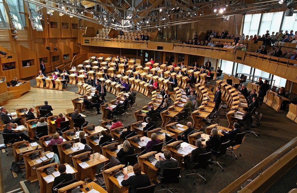 The Scottish parliament, where Labour's influence is waning