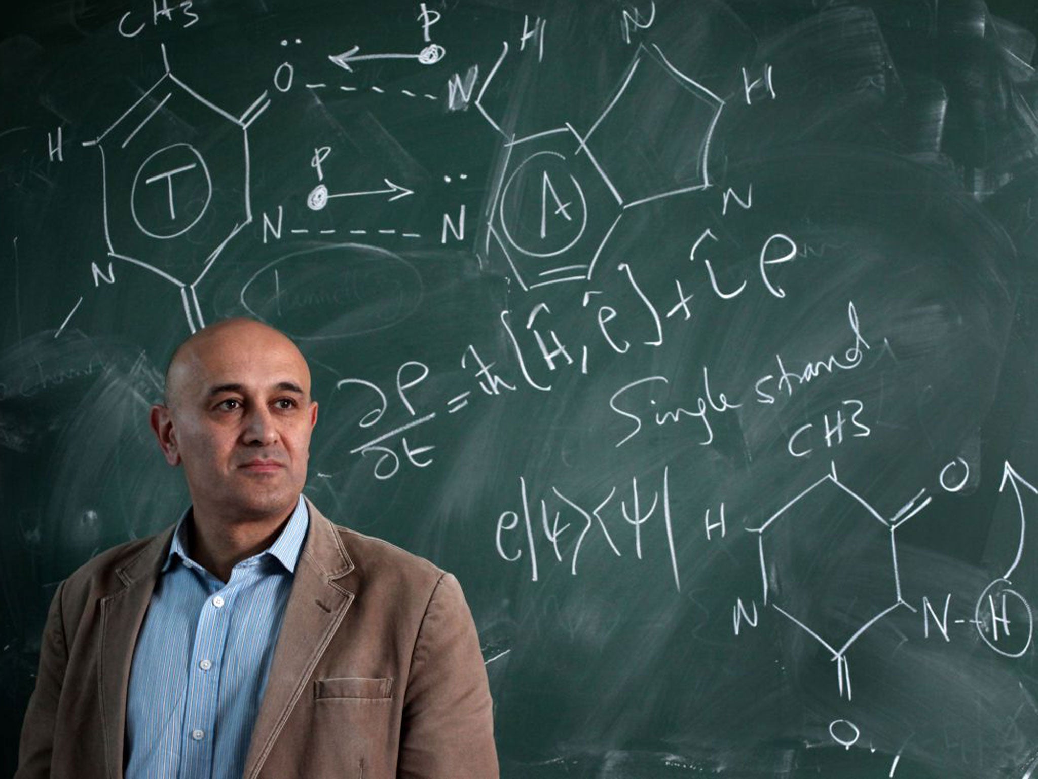 Jim Al-Khalili in his laboratory at the University of Surrey