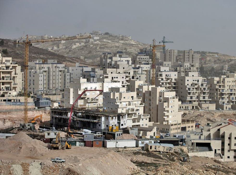 A construction site at the Jewish settlement of Har Homa, southern east Jerusalem