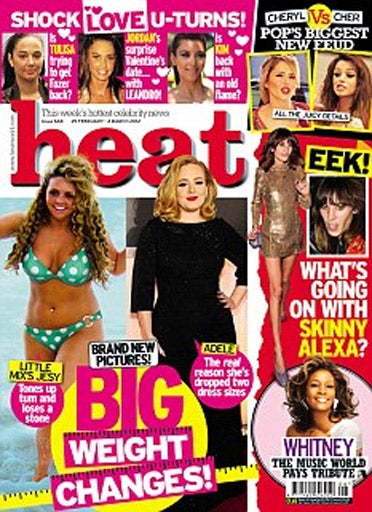 Celebrity and gossip magazines such as Heat are obsessed with weight