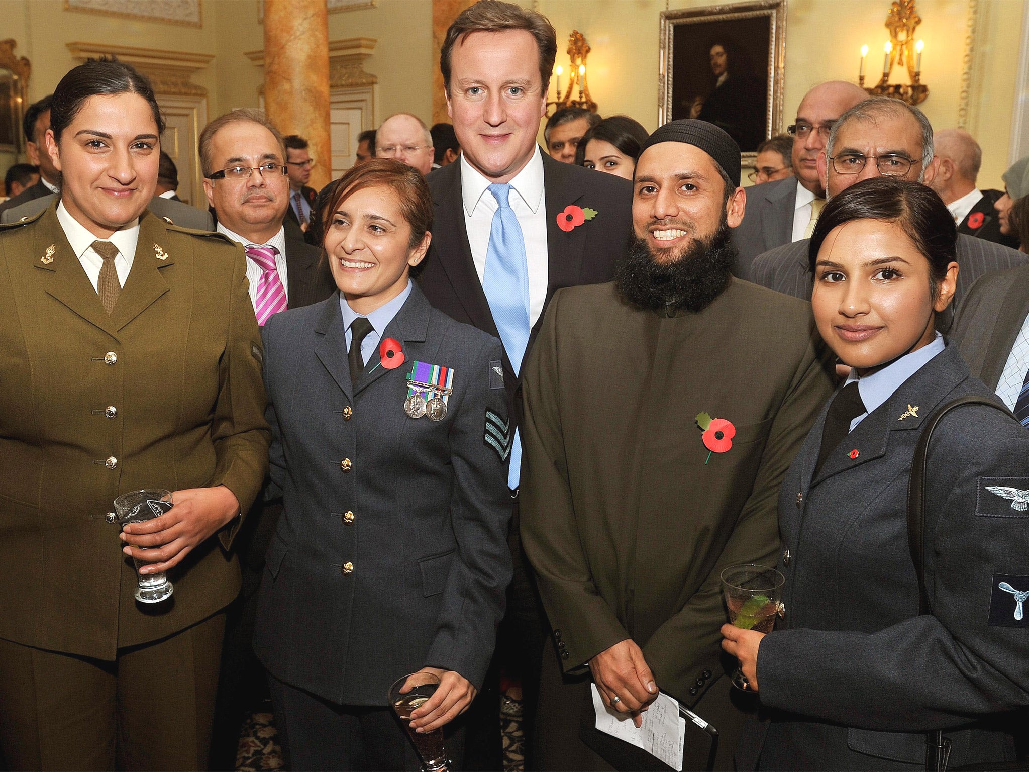 David Cameron joins guests at a reception at No 10 to celebrate Eid in 2011