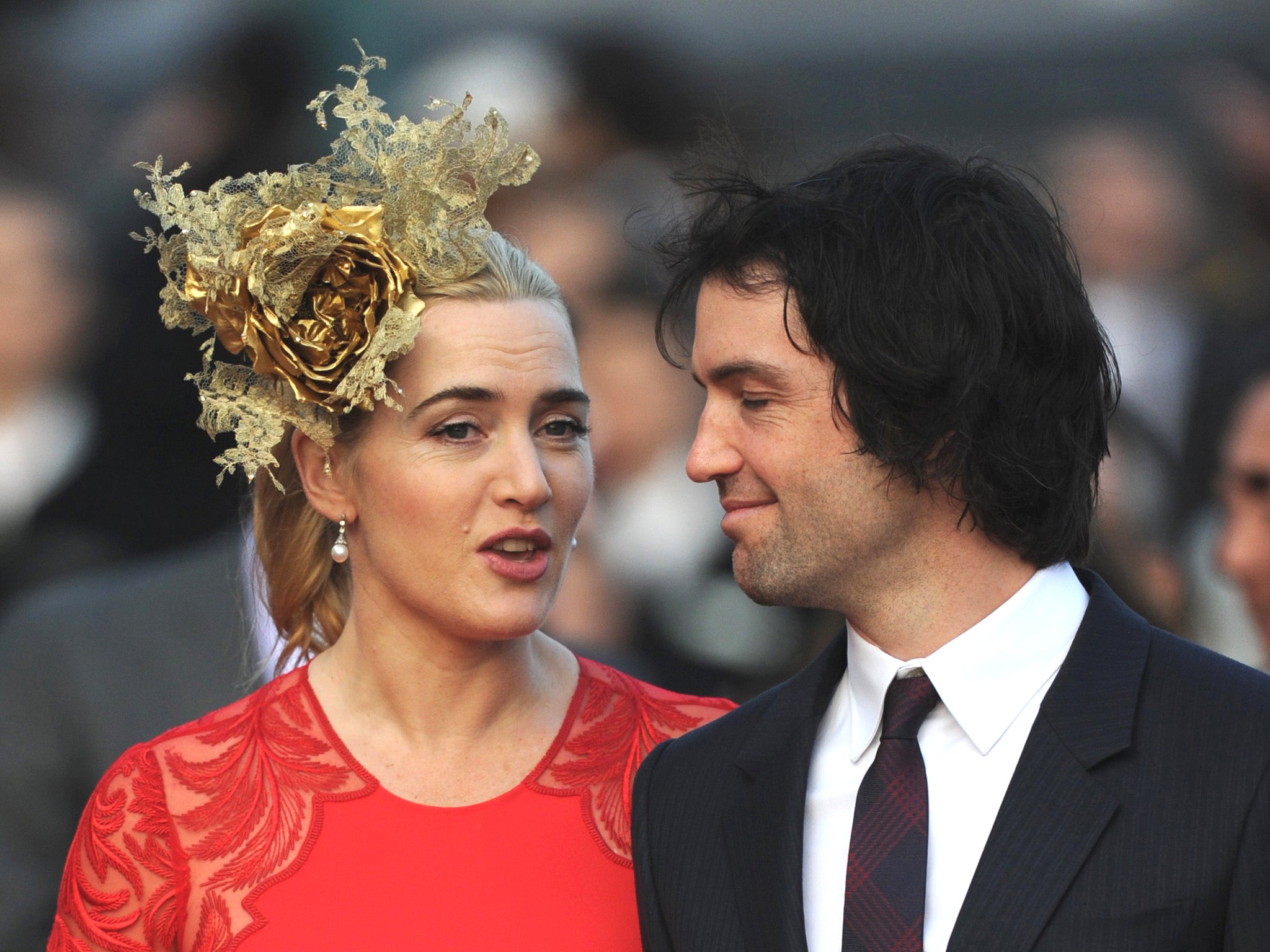 Actress Kate Winslet with husband Ned RocknRoll 