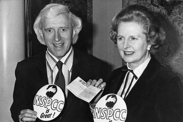 Jimmy Savile with Margaret Thatcher