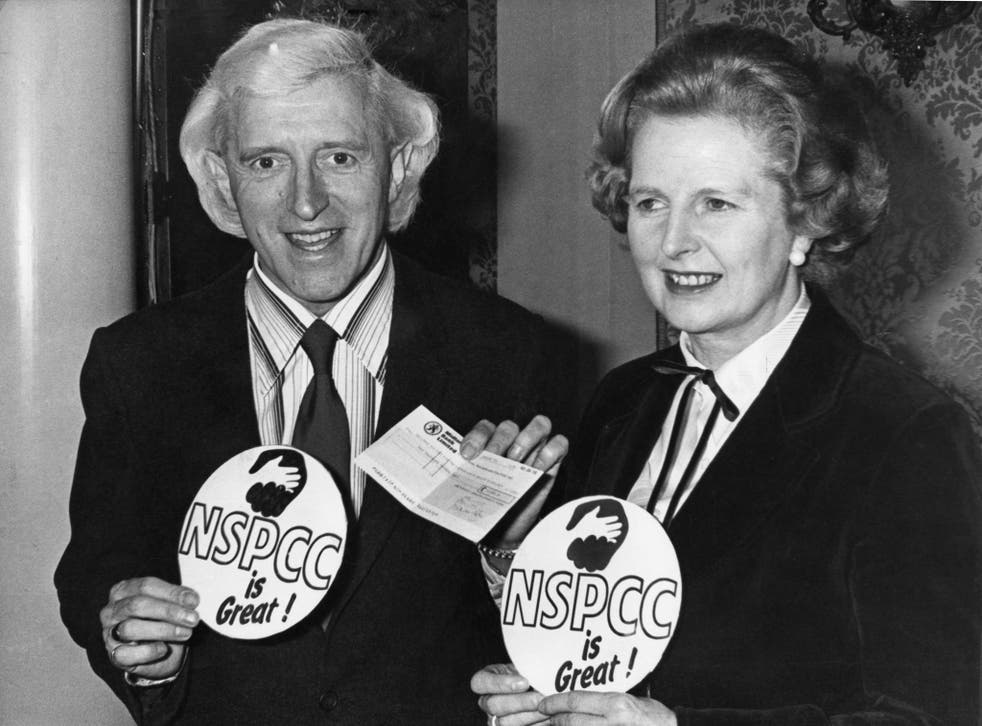 Jimmy Savile with Margaret Thatcher