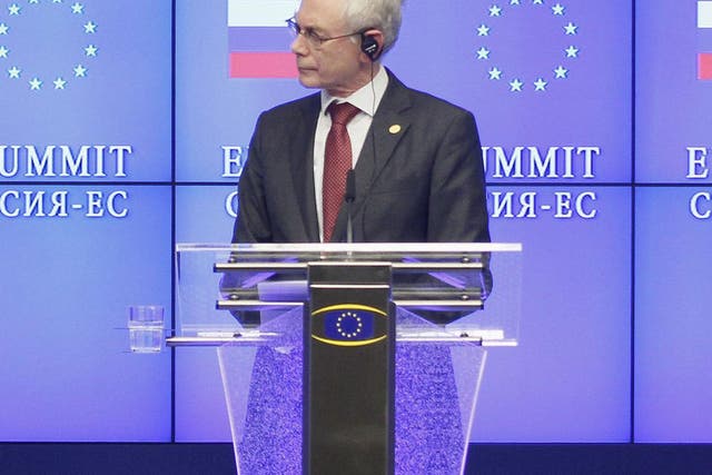 European Union president Herman Van Rompuy said the UK's exit from the union would see a 'friend walk off into the desert'