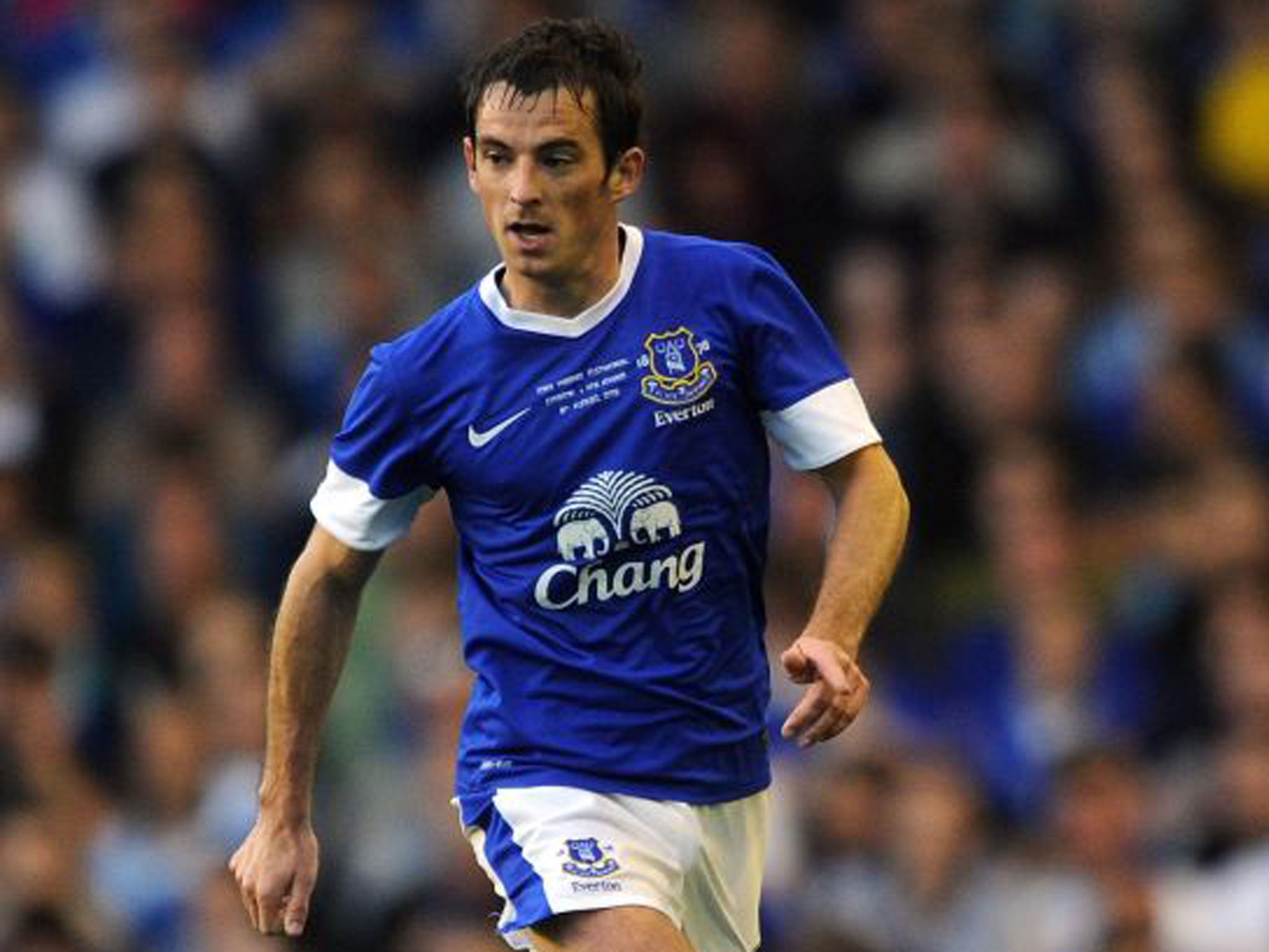 Left-back Leighton Baines has impressed in his five years at Goodison Park