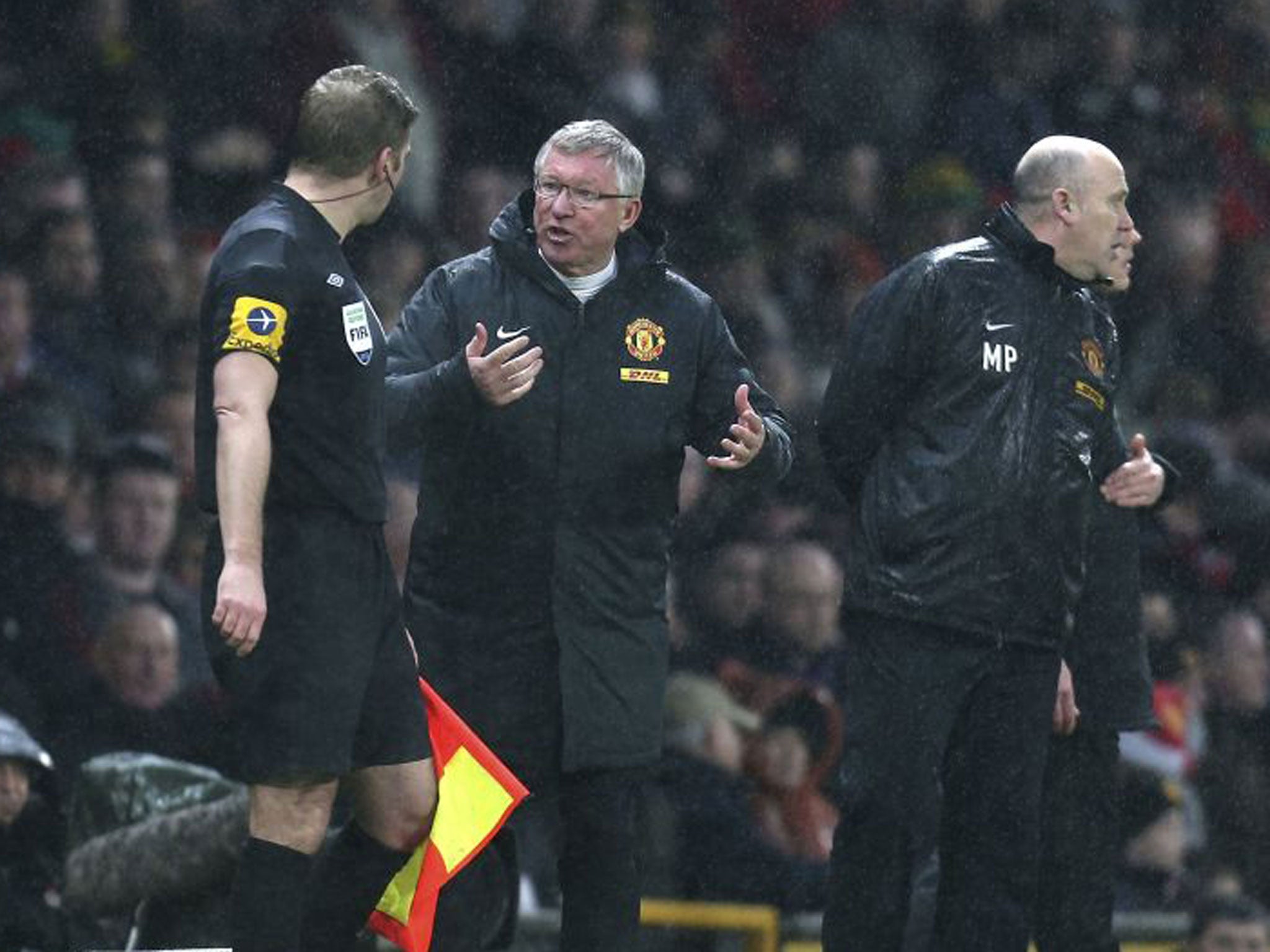 Sir Alex Ferguson in a monstrous mood during Manchester United’s victory over Newcastle United on Boxing Day