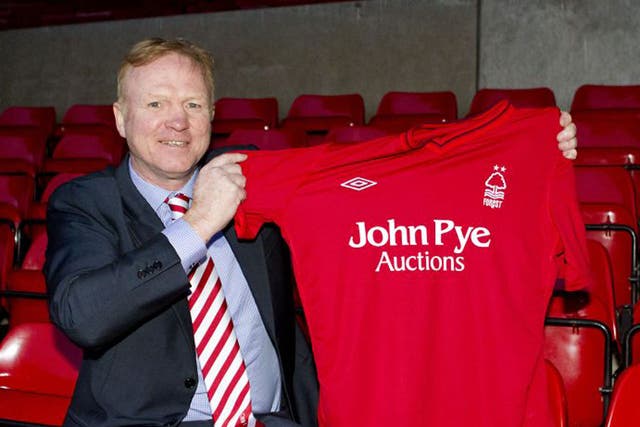 Alex McLeish takes the reins as Nottingham Forest manager yesterday