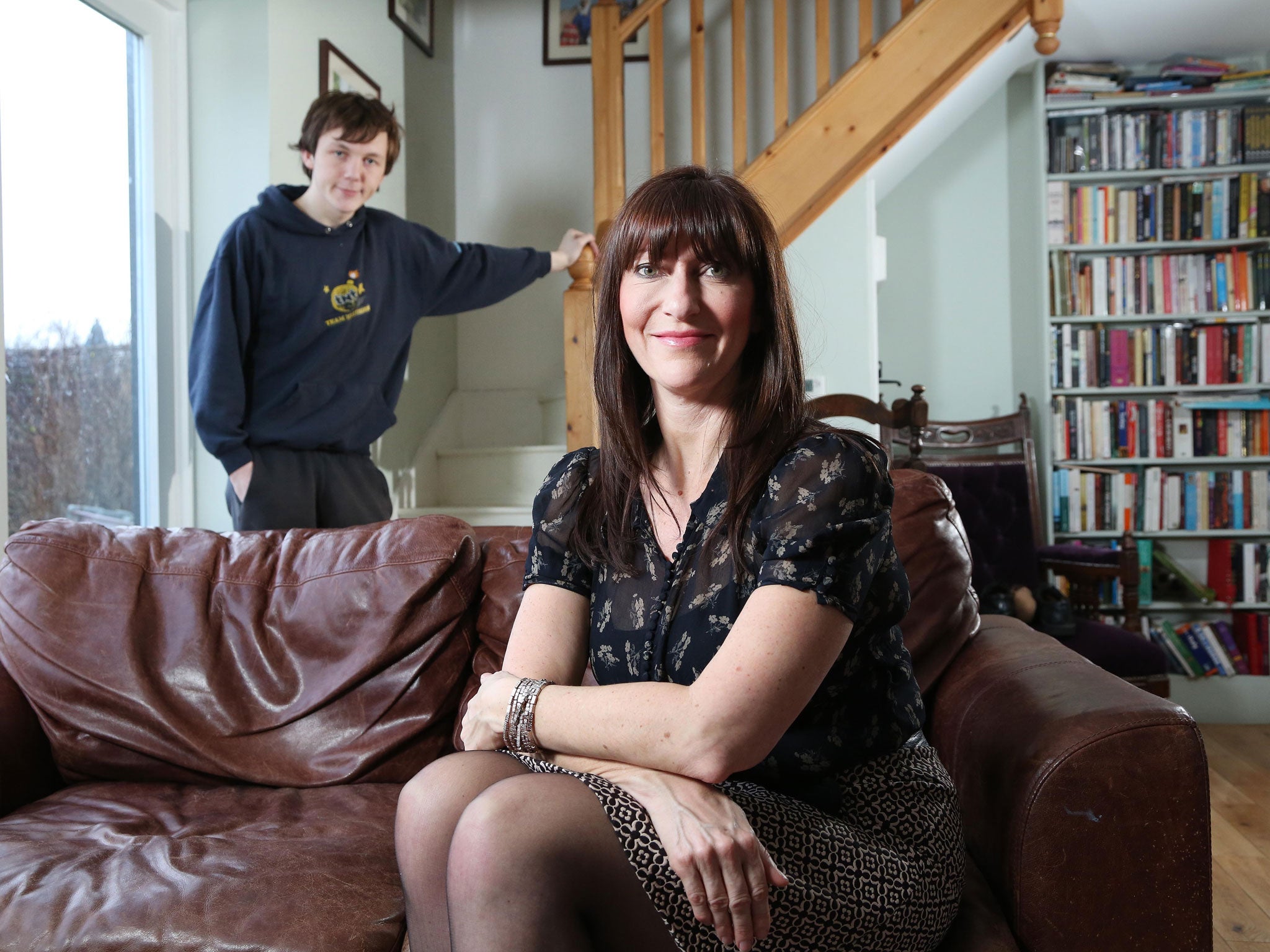 We are family: Lucy Cavendish and son Raymond, 16, are looking forward to new beginnings
