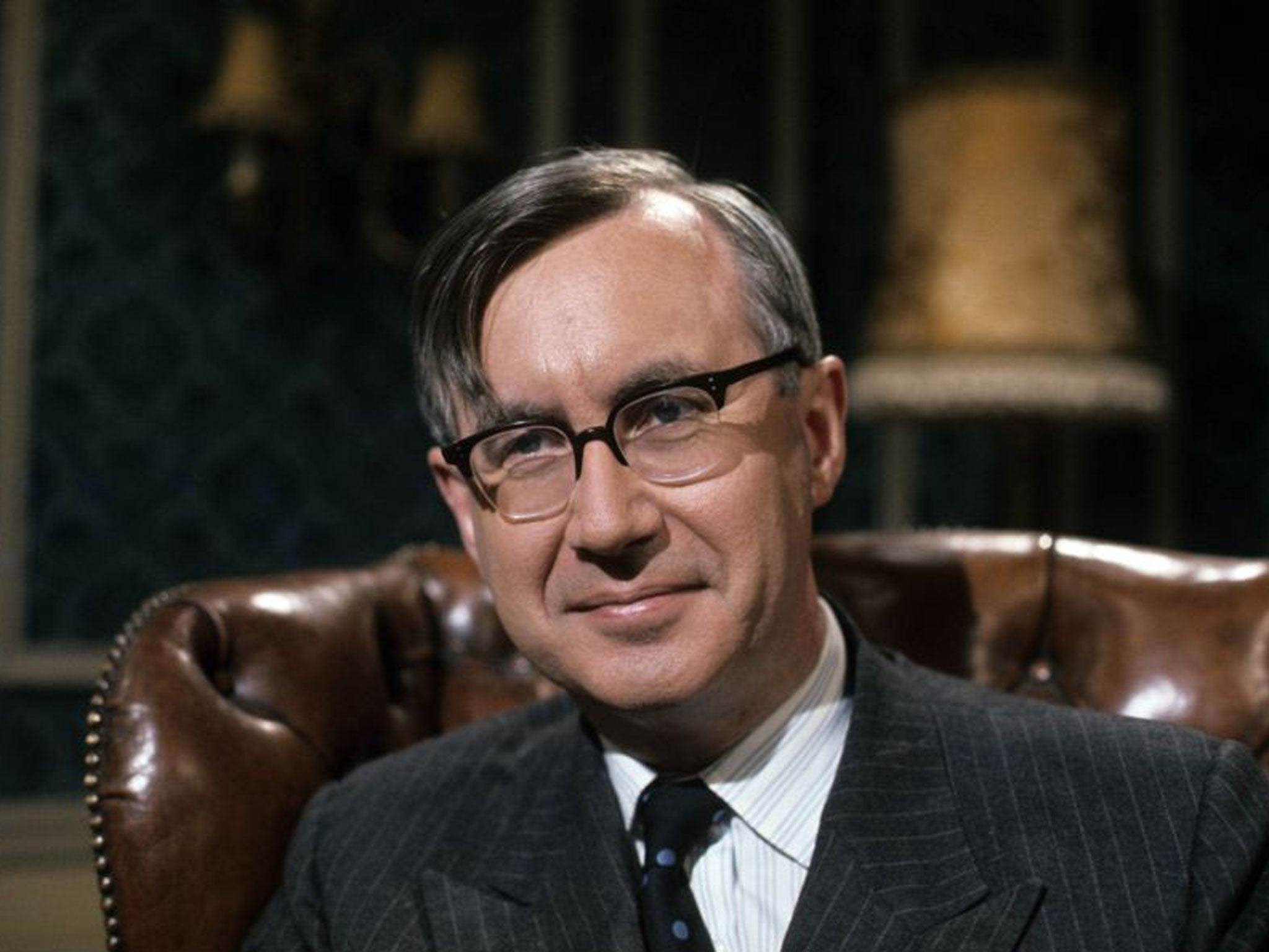 Rees-Mogg appears on TV in 1972; he later served the BBC and the Broadcasting Standards Council 