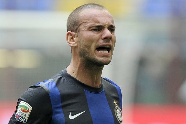 Wesley Sneijder, of Inter Milan, has admitted he wantes to leave the club