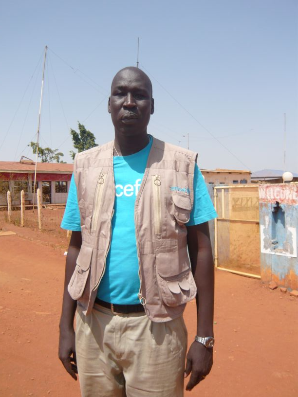 Abraham Kur Achiek, a former child soldier from Sudan who now works for Unicef