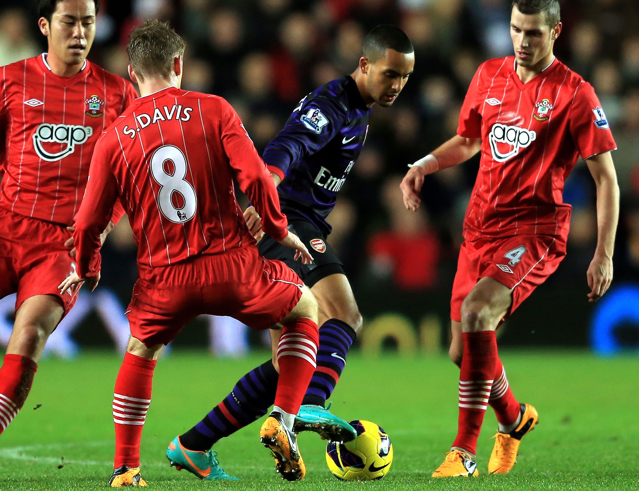 Arsenal's Theo Walcott against his former club Southampton