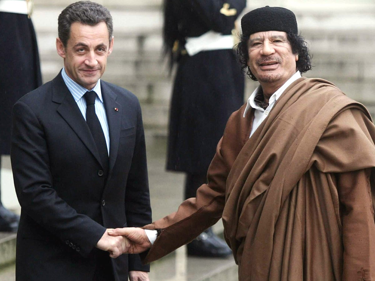 Nicolas Sarkozy DID take $50 million of Muammar Gaddafi's cash, French  judge is told | The Independent | The Independent