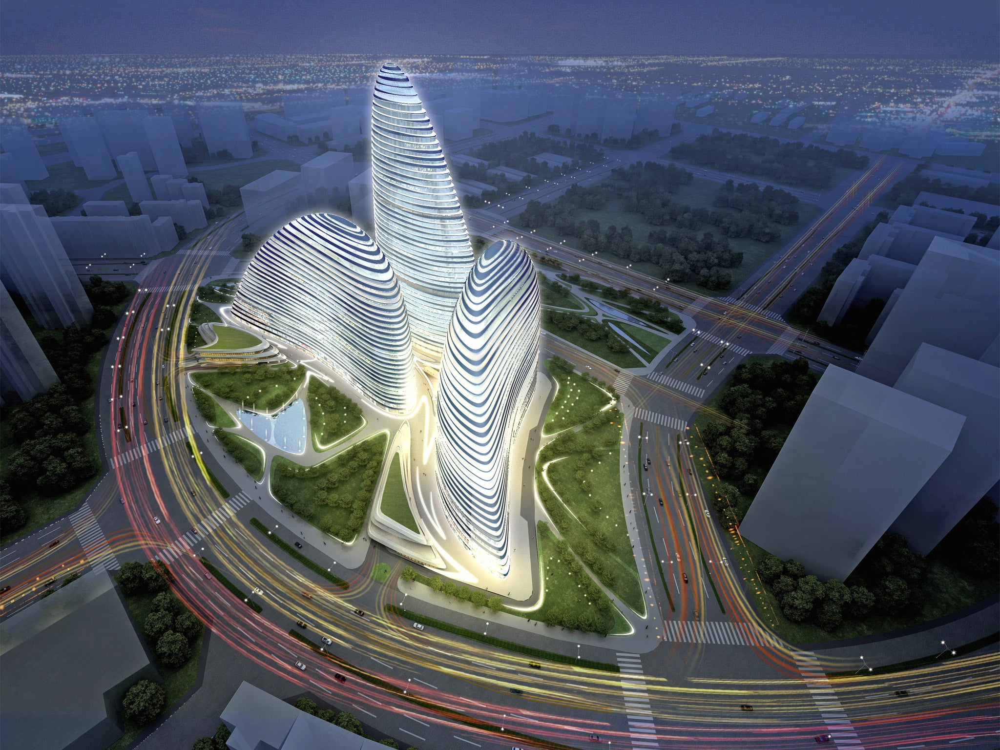 The Wangjing Soho complex is due to be complete in 2014