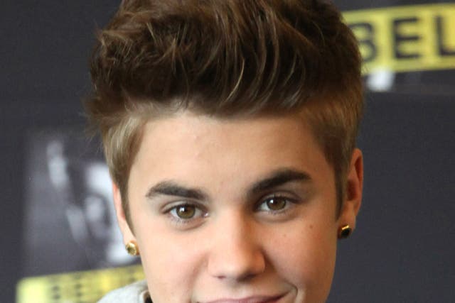 Canadian teenage pop star Justin Bieber