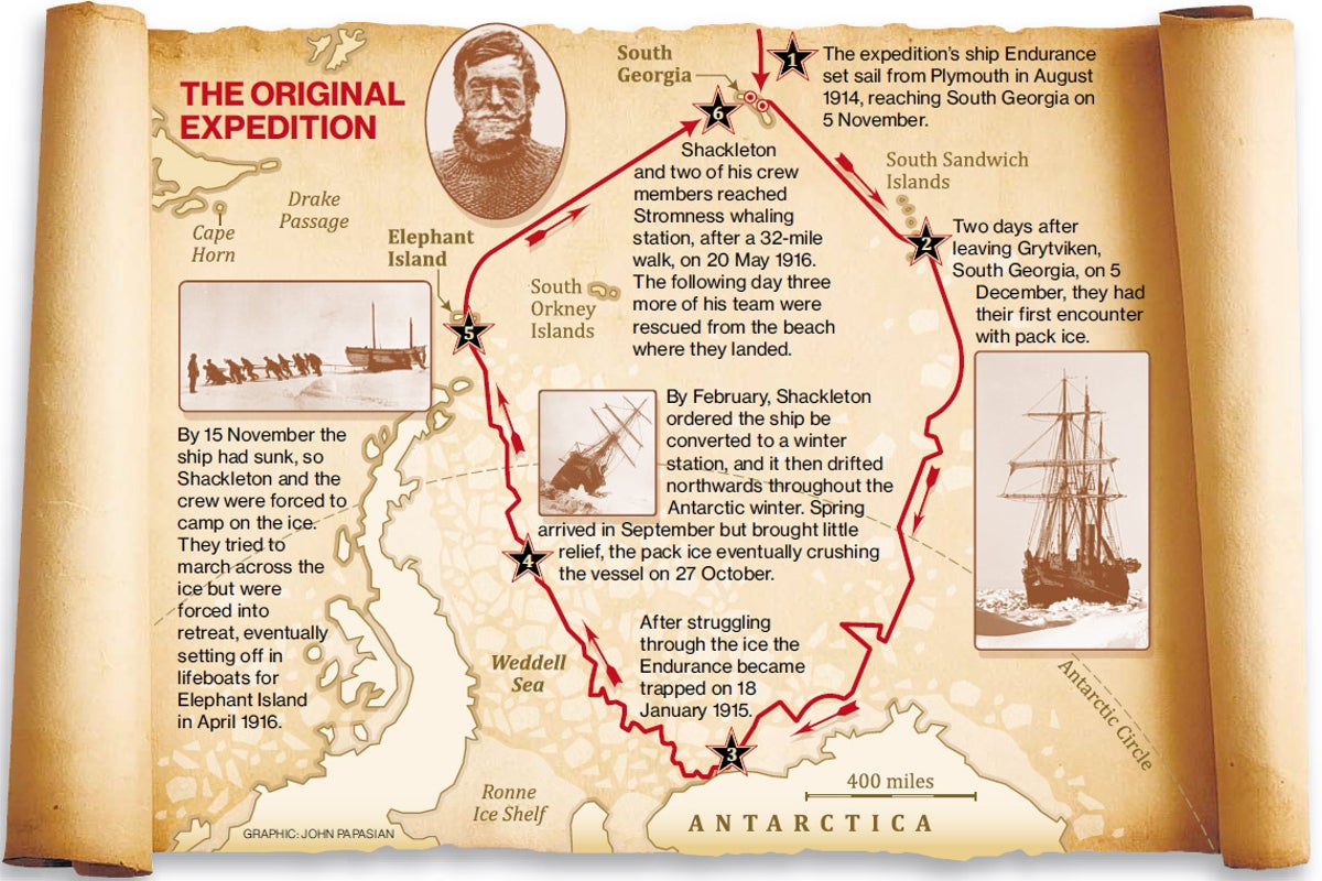 Team sets out to replicate Shackleton's epic journey | The Independent ...