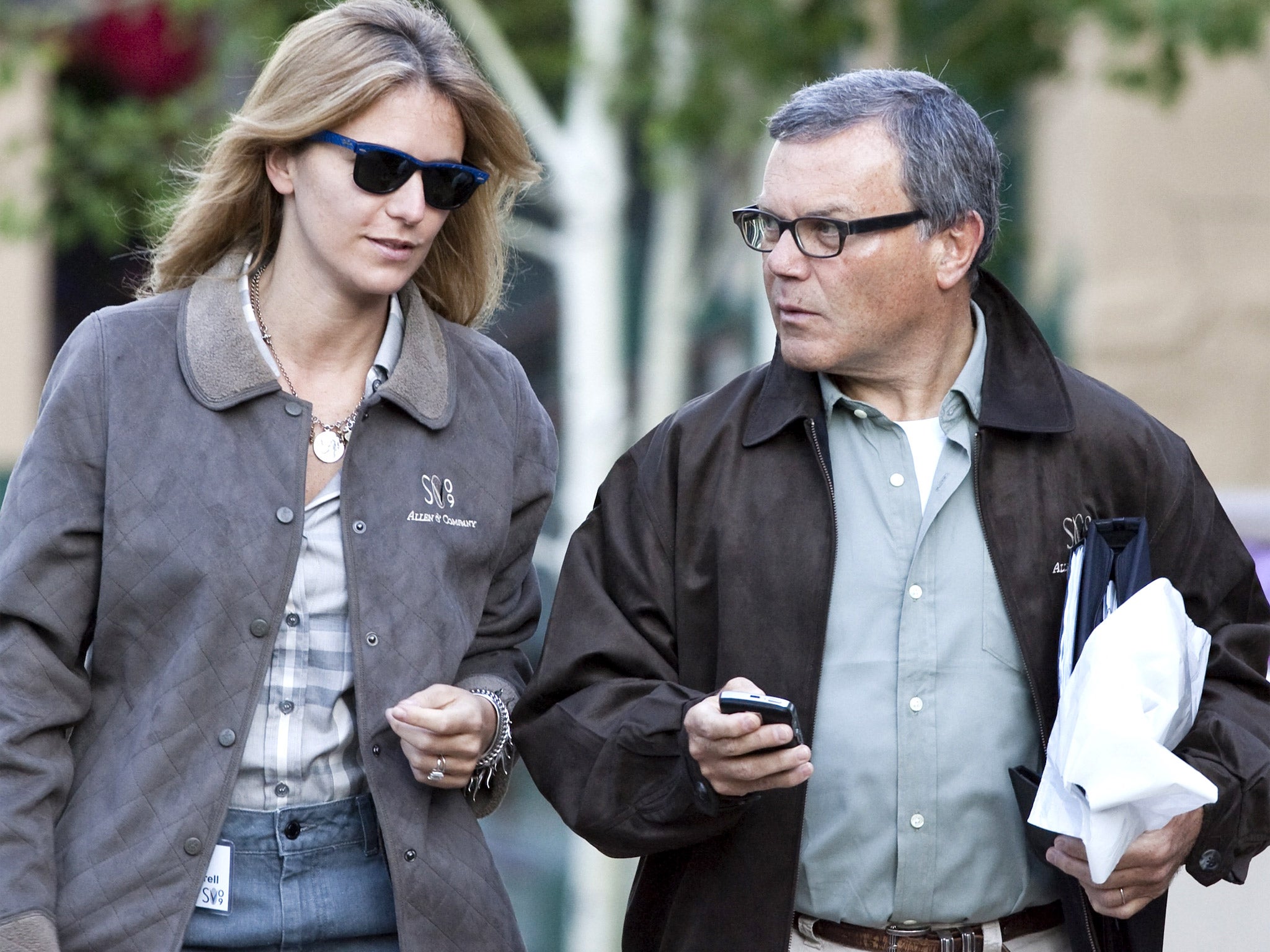 Sir Martin Sorrell pictured with his wife, Cristiana Falcone Sorrell
