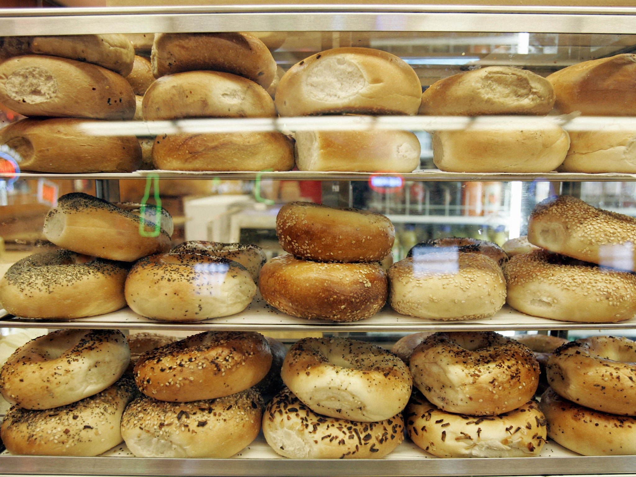 A bagel contains a whole cube of sugar