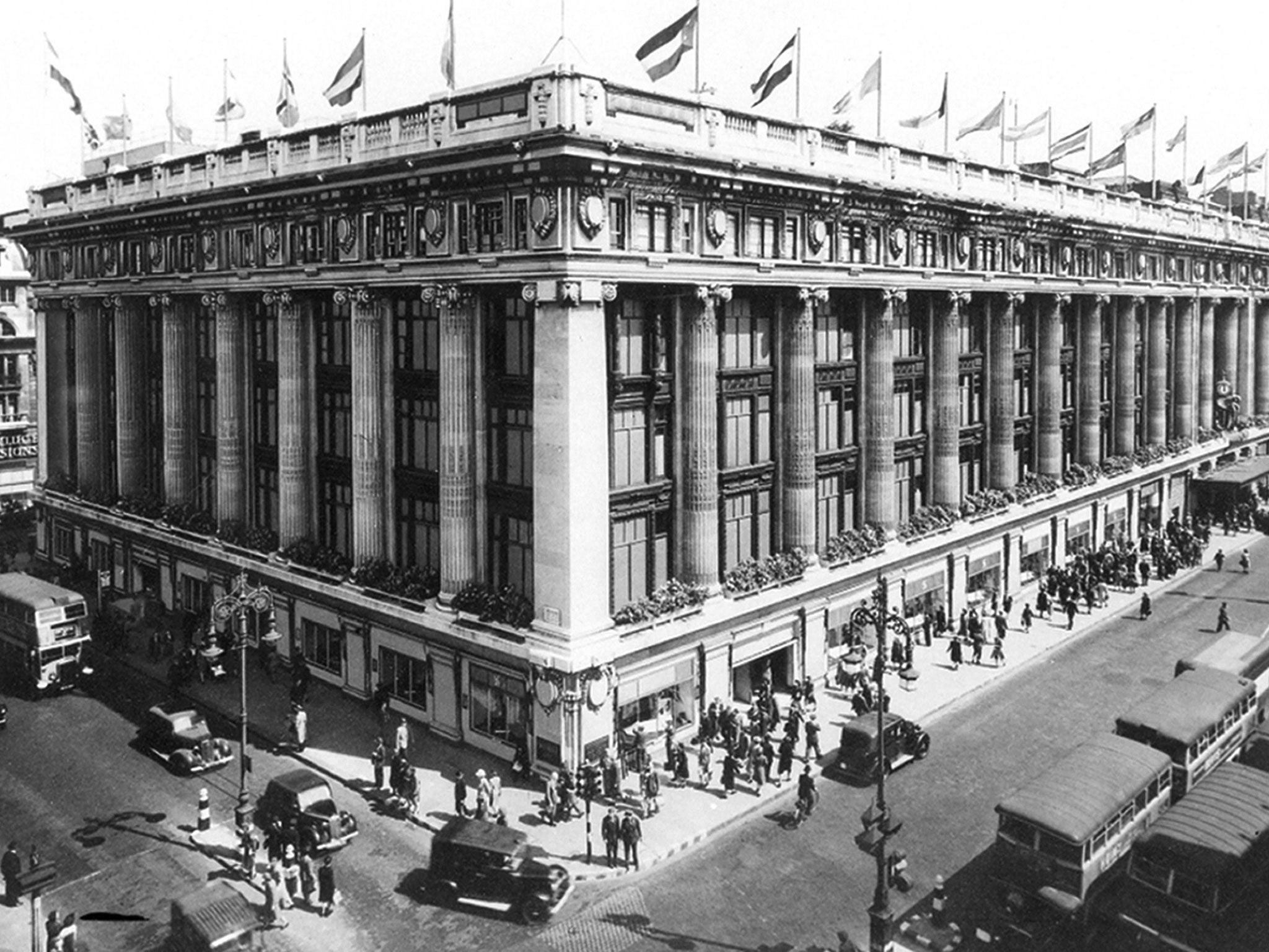 Storied tale: Henry Selfridge’s Oxford Street store in 1931