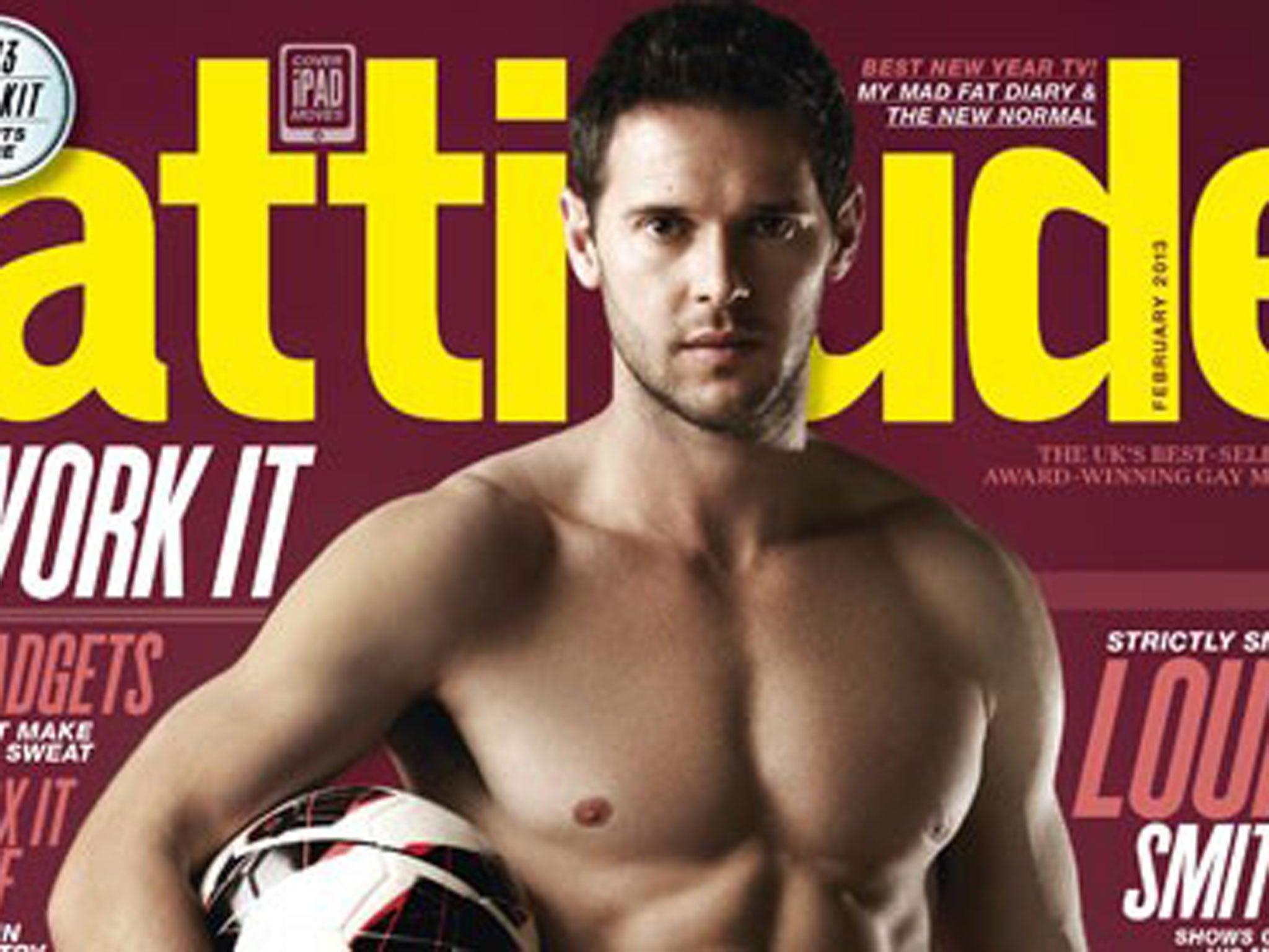 Matt Jarvis poses on the cover of ‘Attitude’ magazine