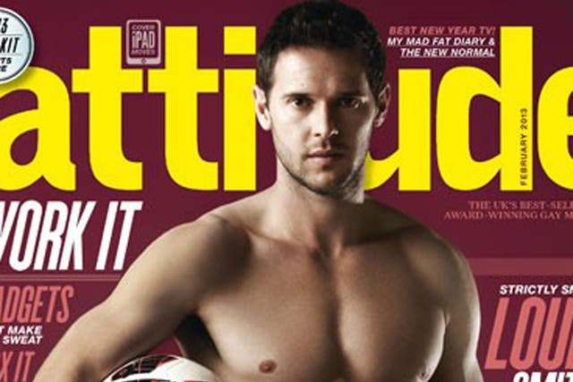 Matt Jarvis poses on the cover of ‘Attitude’ magazine