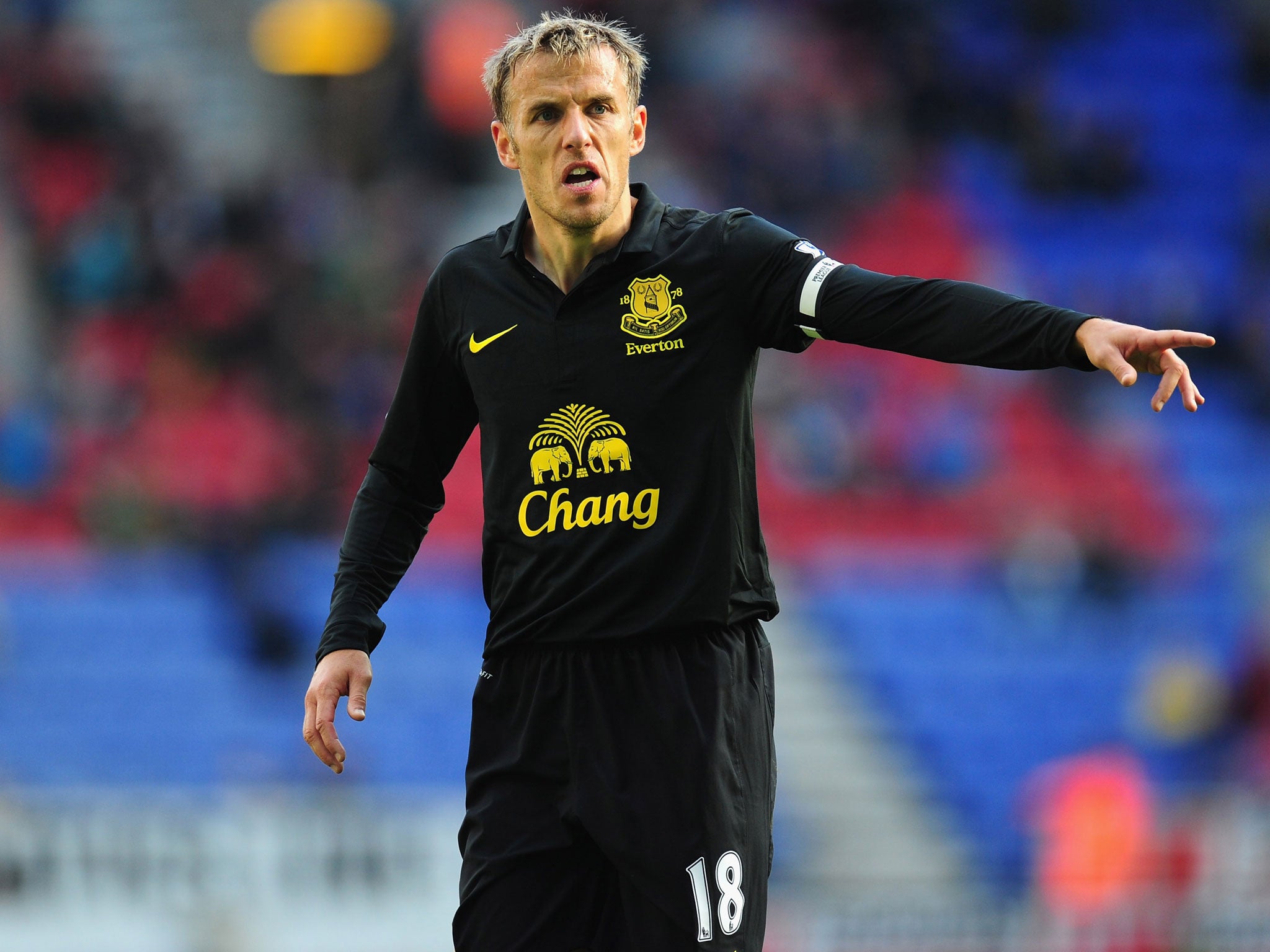 Phil Neville The Everton skipper was recently hailed by boss David Moyes for his longevity at the top level after joining an exclusive club of players to make 500 appearances in the Premier League. Neville himself has said he hopes to continue