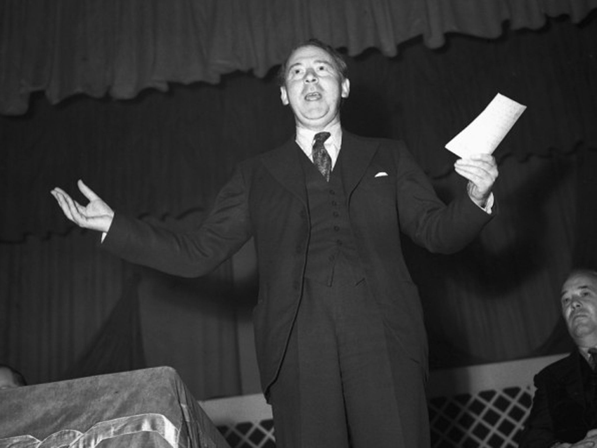 Hugh Gaitskell speaking in Yorkshire 1955