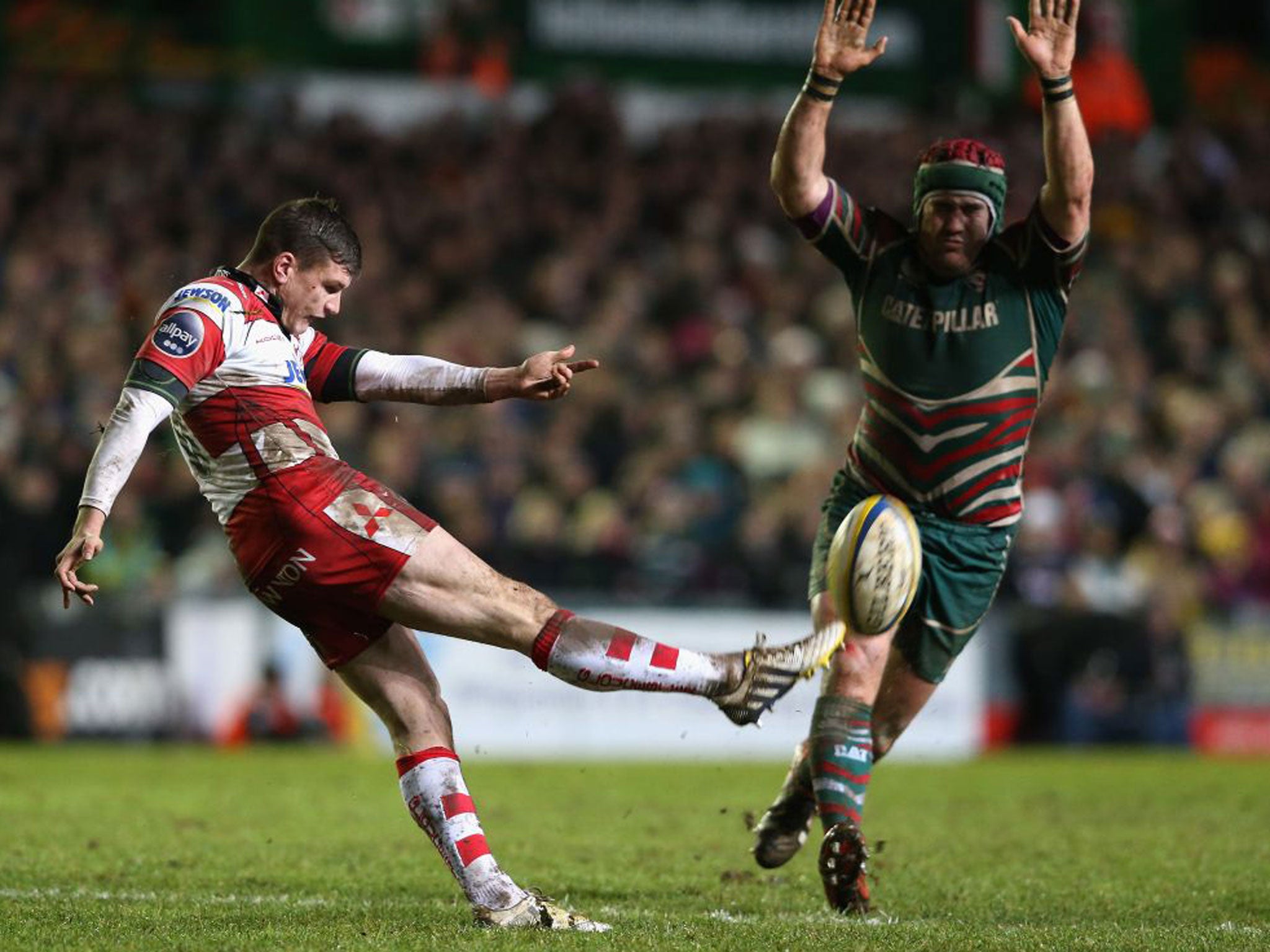 Freddie Burns (left) is closing in on a place in England’s Six Nations squad