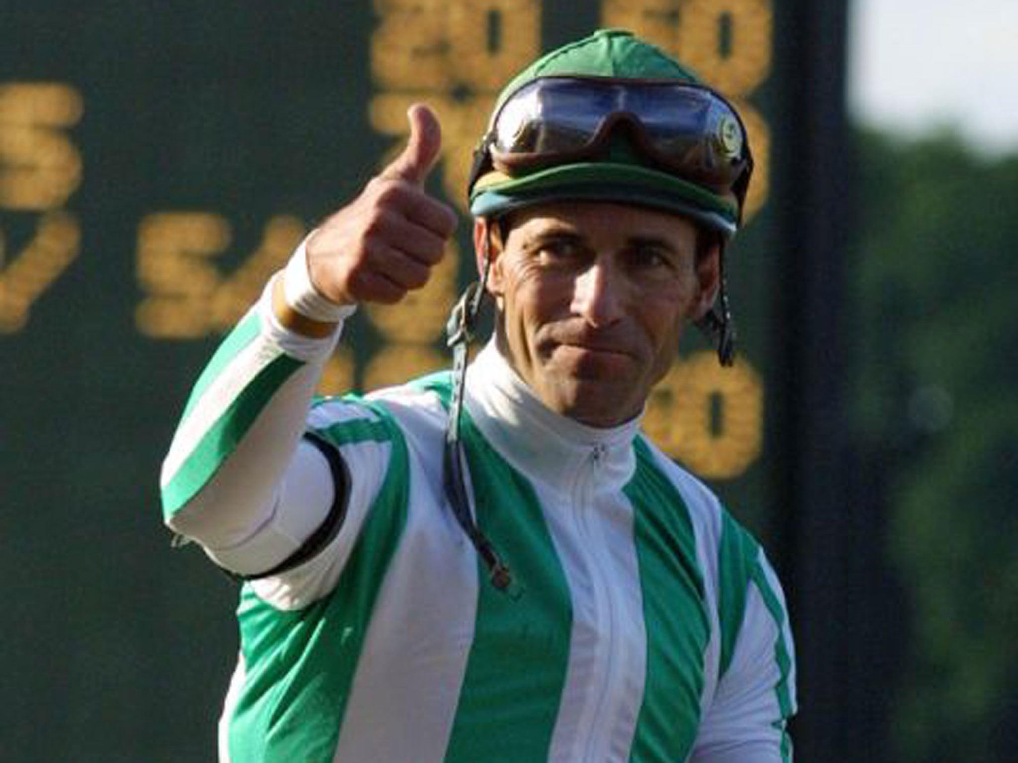 US jockey Gary Stevens, pictured here back in 2001, is set to to race again at the age of 49