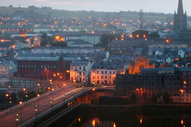 Bridging the gap: the centre of Derry/Londonderry on the River Foyle